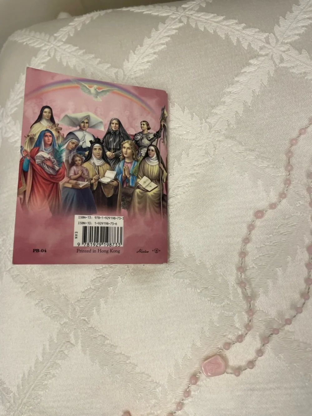 My Little Book of Prayers Catholic Female Saints and Pink Plastic Rosary - Picture 5 of 5